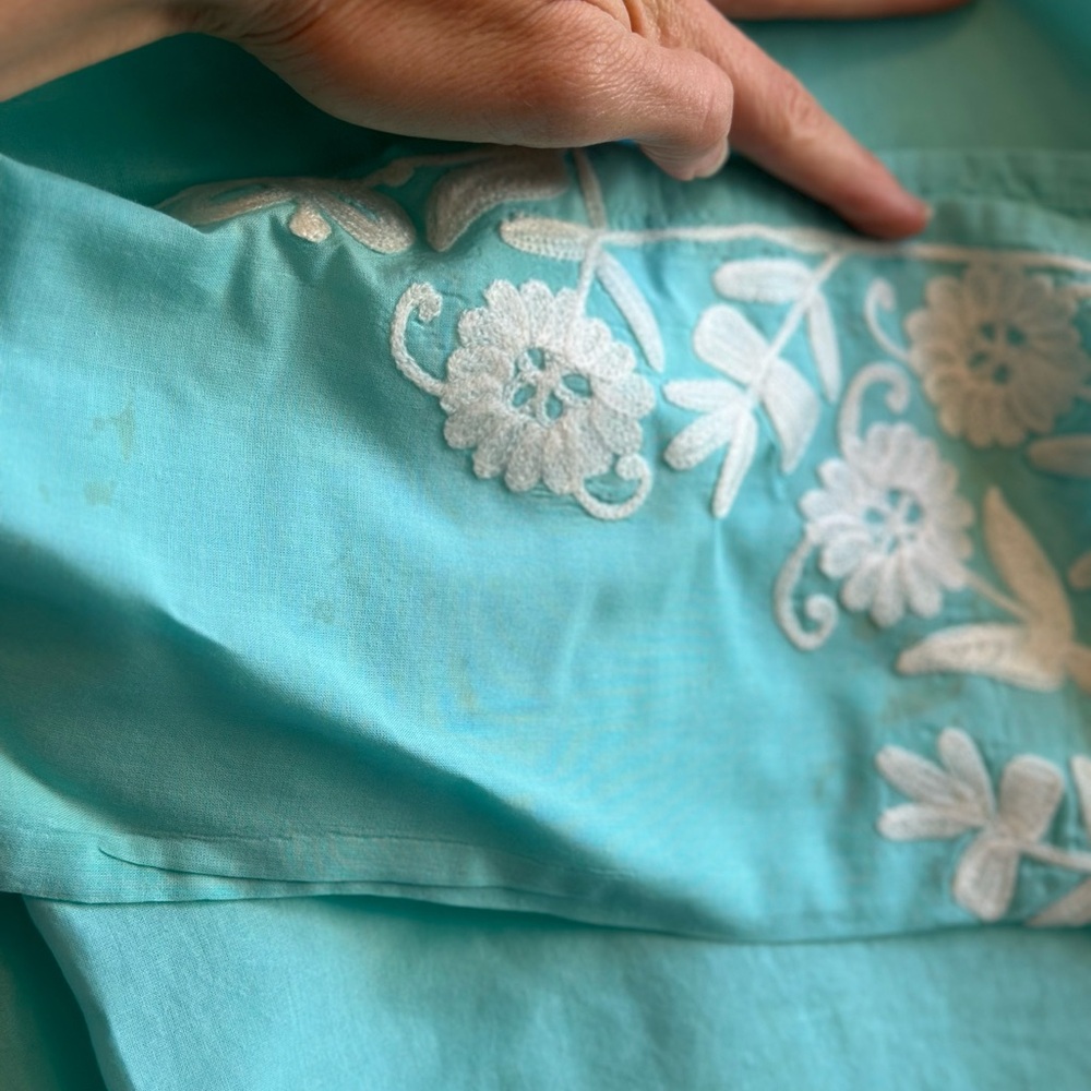 Debbie Katz size medium turquoise tunic dress or top.